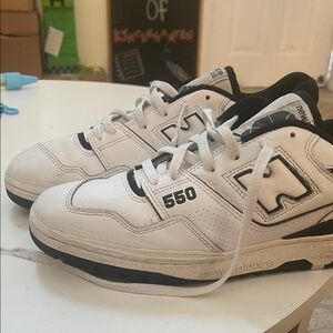 New Balance Men's 550 White and Black Sneakers size 11.5